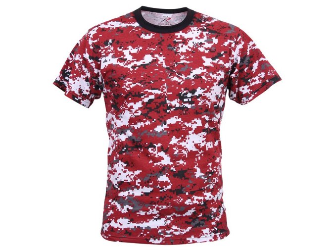 Triko DIGITAL RED CAMO