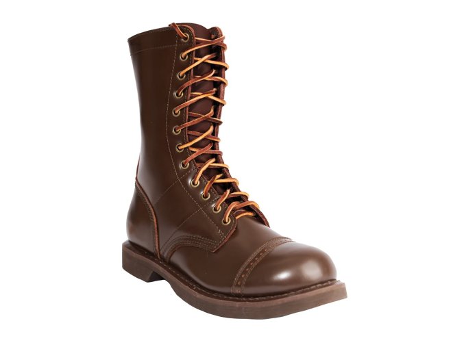 Boty JUMP 10" kožené HNĚDÉ