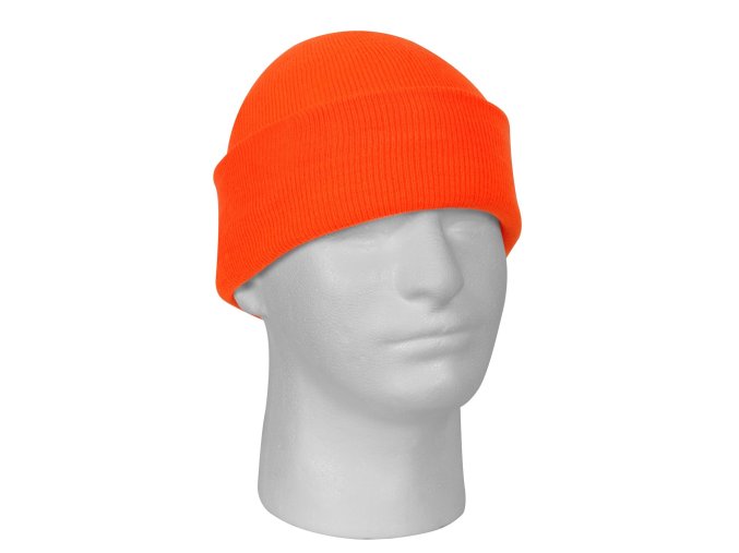 Čepice jemně pletená FINE AKRYL ORANŽOVÁ