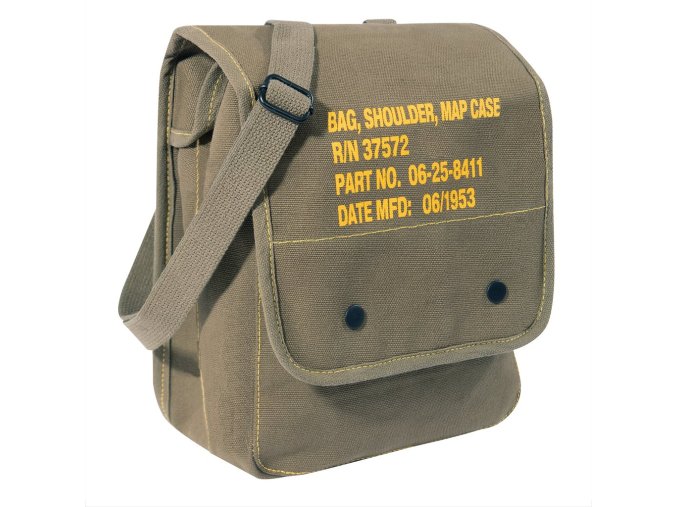 Taška přes rameno MAP CASE plátěná ZELENÁ