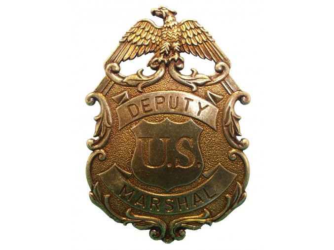Replika odznak zástupce U.S. Marshal, zlatý