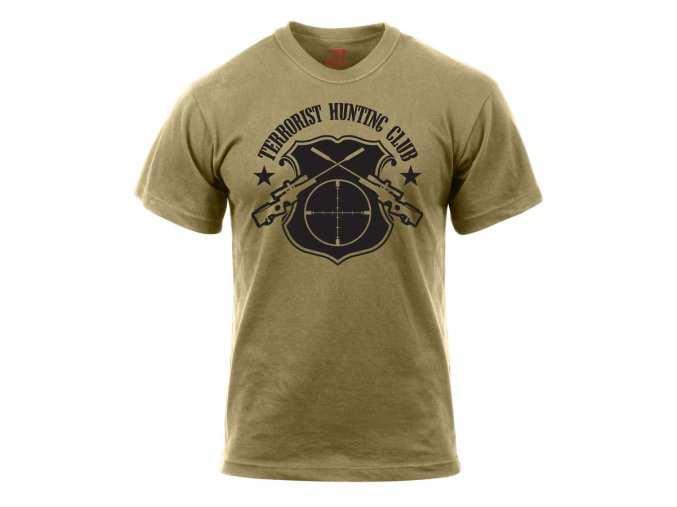 Triko TERRORIST HUNTING CLUB COYOTE BROWN