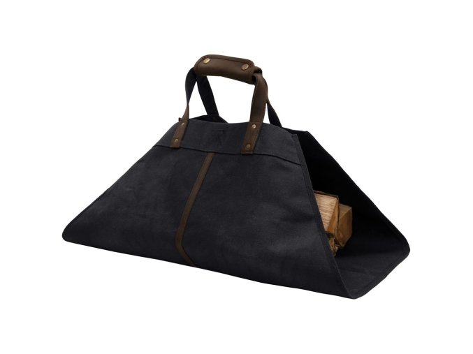 Taška BACKWOODS na dřevo plátěná ČERNÁ