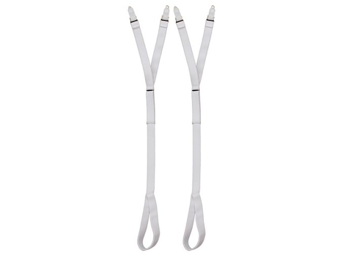 Kšandy STIRRUP na košili BÍLÉ 2 v balení