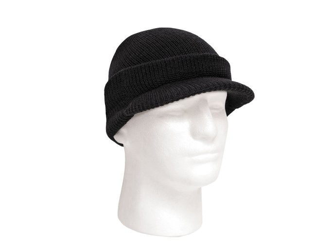 Čepice GI s kšiltem US JEEP vlněná ČERNÁ