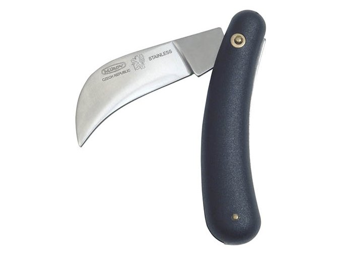 Nůž zahradnický zavírací žabka plastová střenka ČERNÝ