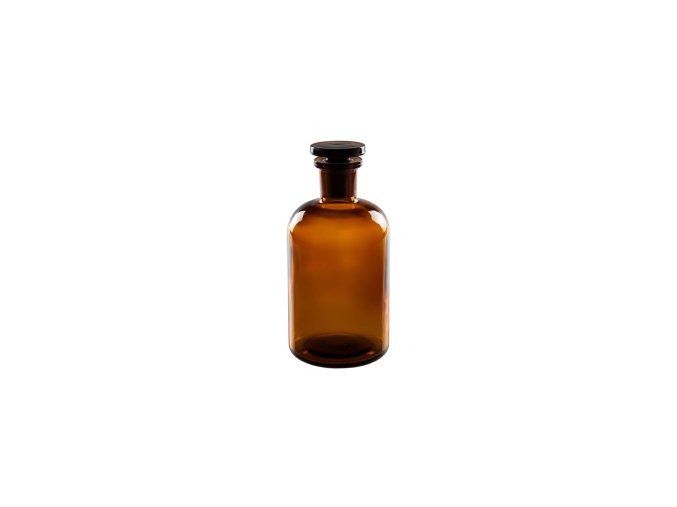 Láhev skleněná kulatá s broušeným hrdlem 250 ml HNĚDÁ