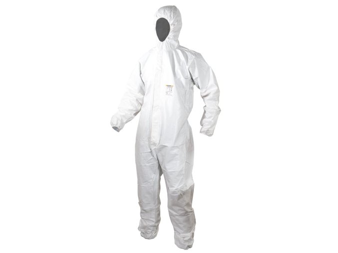Kombinéza ochranná SECUTEX PRO typ 5/6 s kapucí BÍLÁ vel.XL