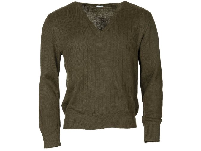 Svetr AČR/ČSLA výstřih do V vz.85 ZELENO-HNĚDÝ