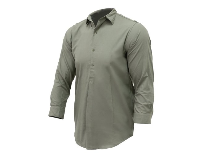 Košile zelená AČR vz.21 přes hlavu zapínání 3/4 hladká