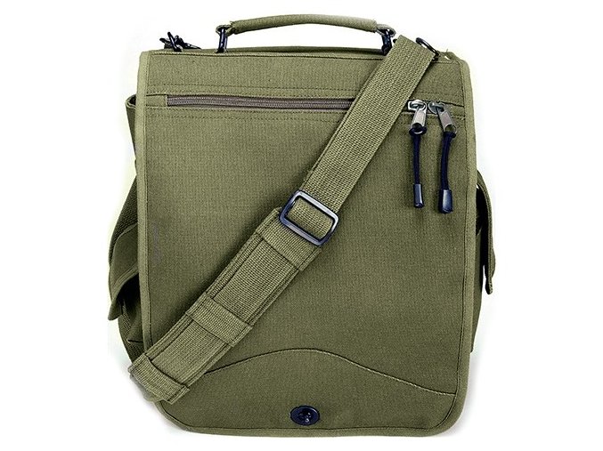 Taška VINTAGE M-51 přes rameno 30 x 35 x 15 cm ZELENÁ