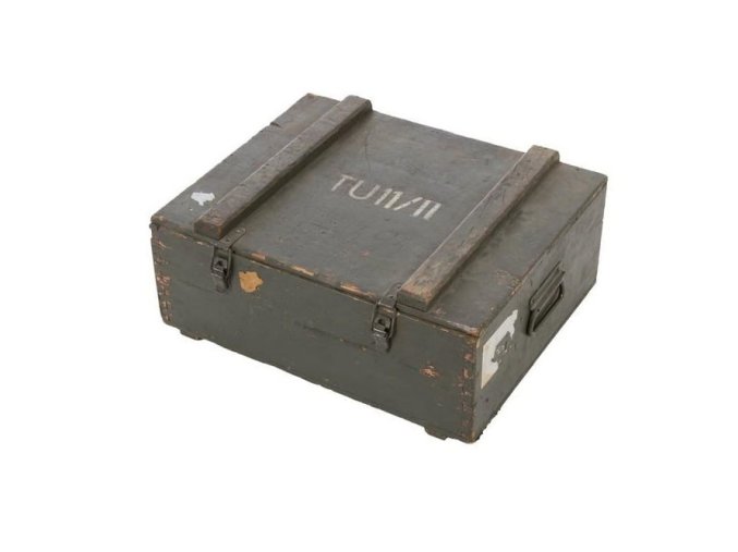 Bedna dřevěná AČR z komunikační sady ZELENÁ použitá