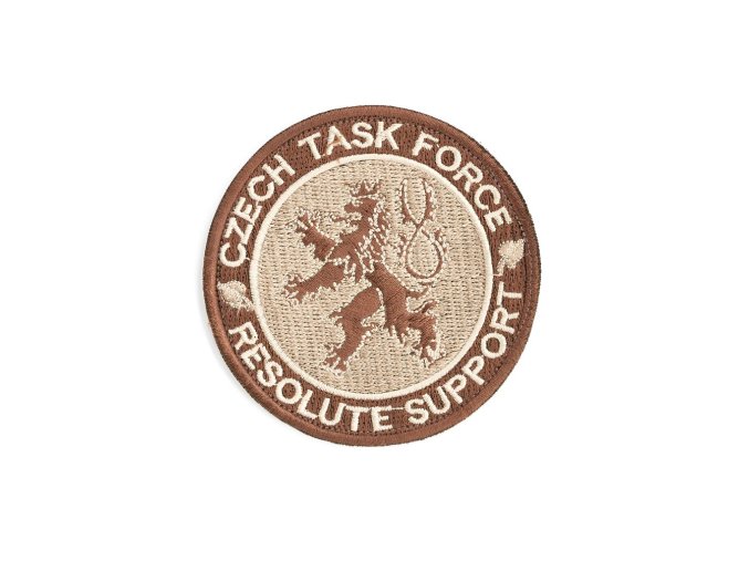 Nášivka CZECH TASK FORCE - RESOLUTE SUPPORT velcro COYOTE