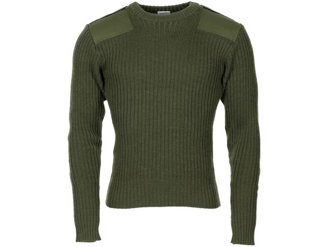 Svetr britský COMMANDO ZELENÝ použitý vel.094