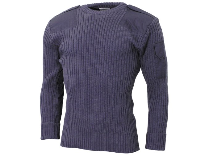 Svetr britský COMMANDO šedomodrý použitý