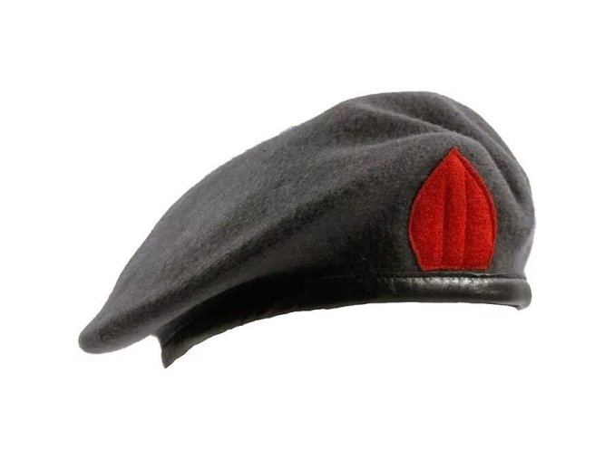 Baret QARANC BRITSKÝ ŠEDÝ použitý