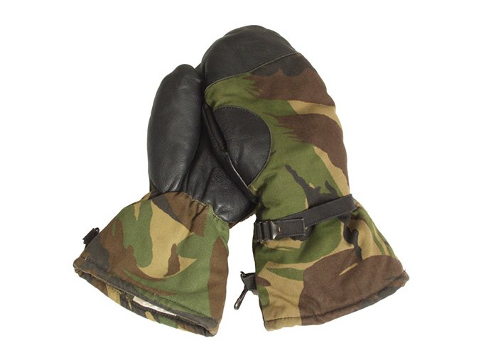 Rukavice holandské palcové s kůží DPM použité