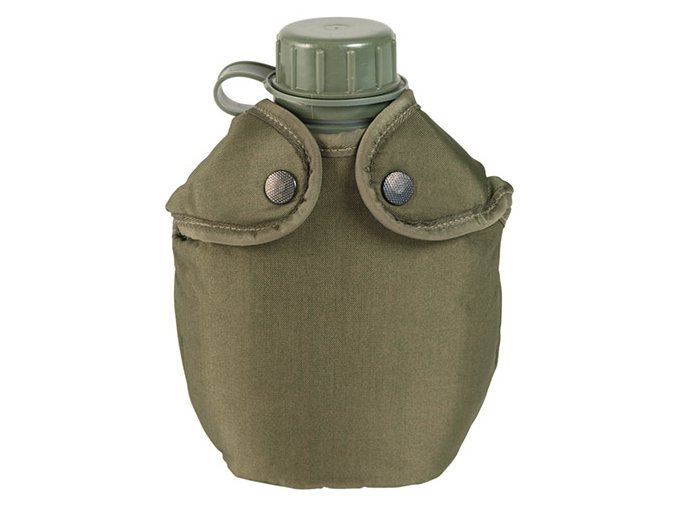 Láhev polní norská 1 ltr. s obalem a pítkem použitá