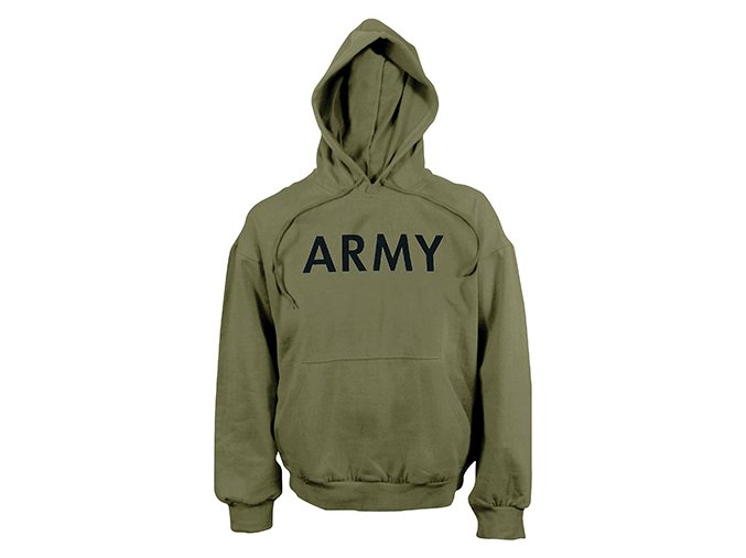 Mikina s kapucí US ARMY ZELENÁ