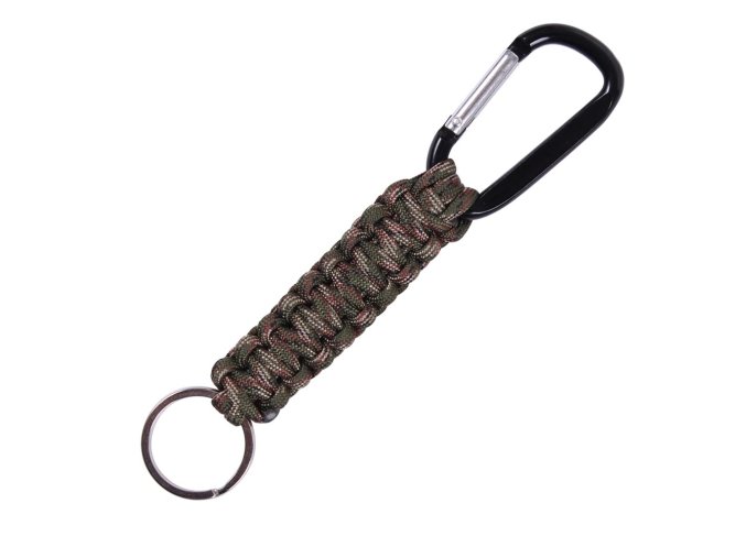 Klíčenka PARACORD s karabinou WOODLAND