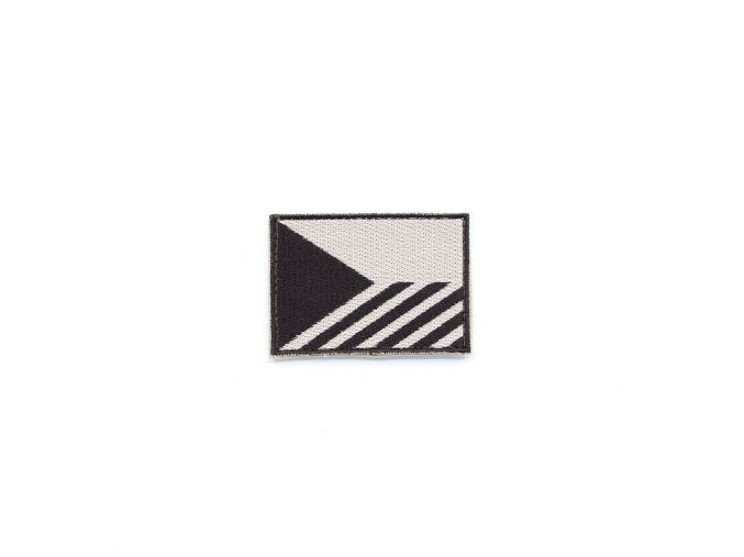 Nášivka VLAJKA ČR šikmé PRUHY velcro 7,5 x 5,5 cm DESERT