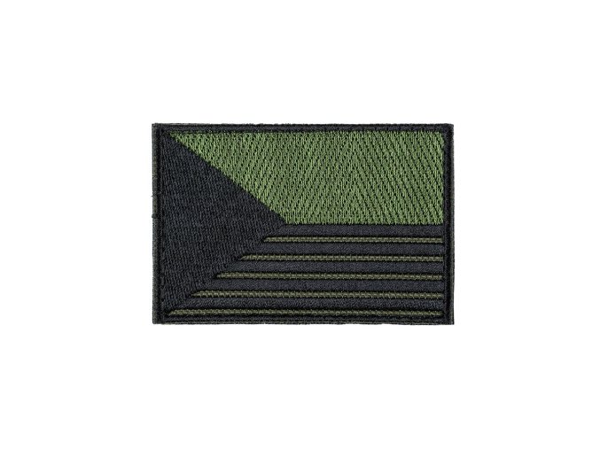 Nášivka VLAJKA ČR PRUHY vodorovné velcro 7,5 x 5,5 cm ZELENÁ