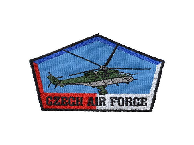 Nášivka CZECH AIR FORCE s vrtulníkem MI-24V - BAREVNÁ