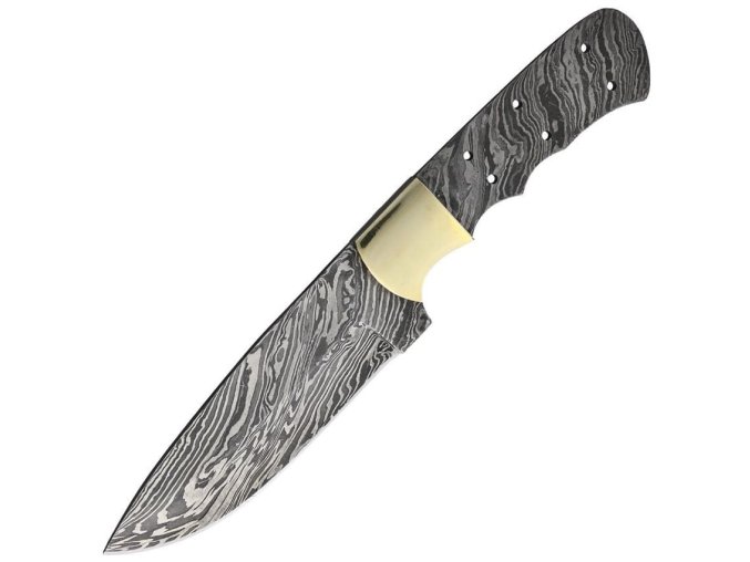 Čepel nože damašková Drop Point pro výrobu střenek