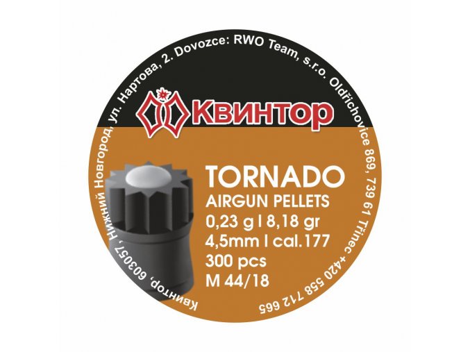 Diabolo Kvintor Tornado B cal.4,5mm 300ks