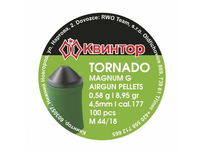 Diabolo Kvintor Tornado Magnum G cal.4,5mm 100ks