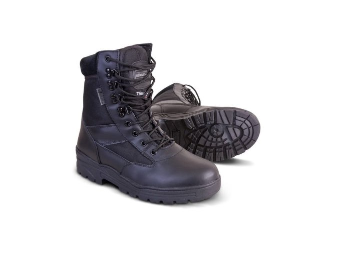 Boty vysoké PATROL kůže/nylon ČERNÉ