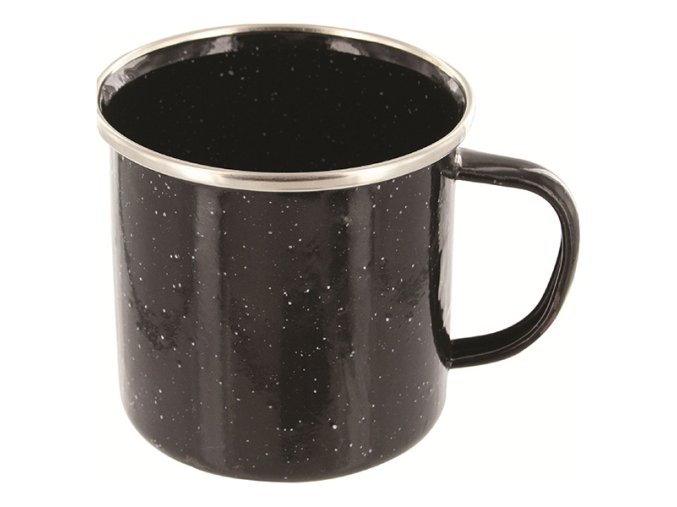 Hrnek plechový smaltovaný 350 ml ČERNÝ