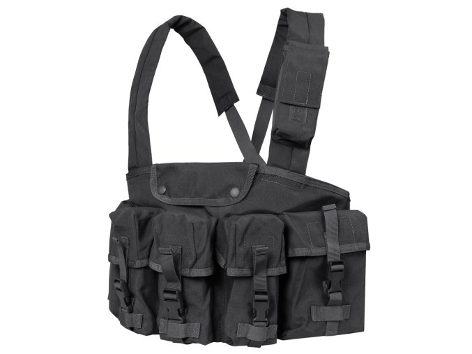 Vesta taktická CHEST RIG 7 kapes ČERNÁ