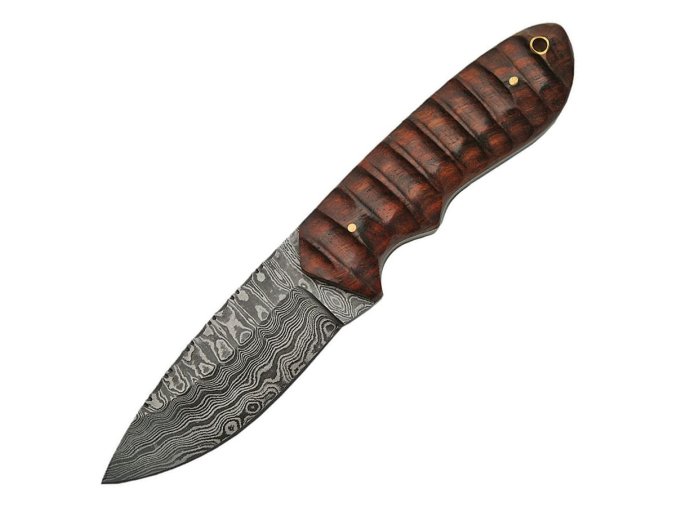 Nůž s pevnou čepelí DAMASCUS HUNTER dřevěná rukojeť