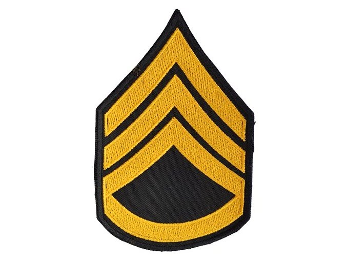 Nášivka US hodnost STAFF SERGEANT - ZLATÁ