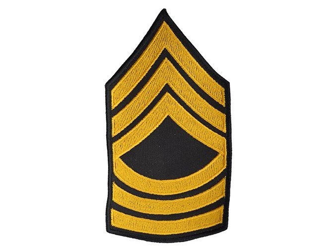 Nášivka US hodnost MASTER SERGEANT - ZLATÁ