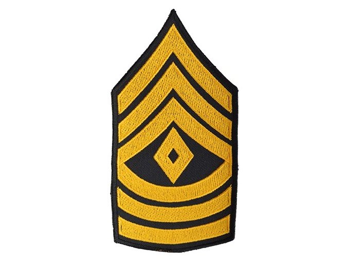 Nášivka US hodnost FIRST SERGEANT - ZLATÁ