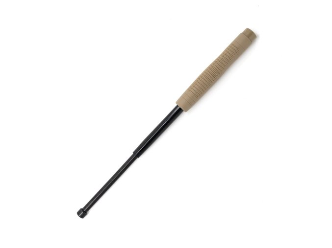 Obušek teleskopický 45cm/18" kalený ČERNÝ ergo rukojeť COYOTE TAN