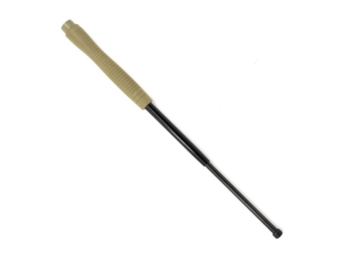 Obušek teleskopický 53cm/21" kalený s pouzdrem BH-54 ČERNÝ ergo rukojeť KHAKI