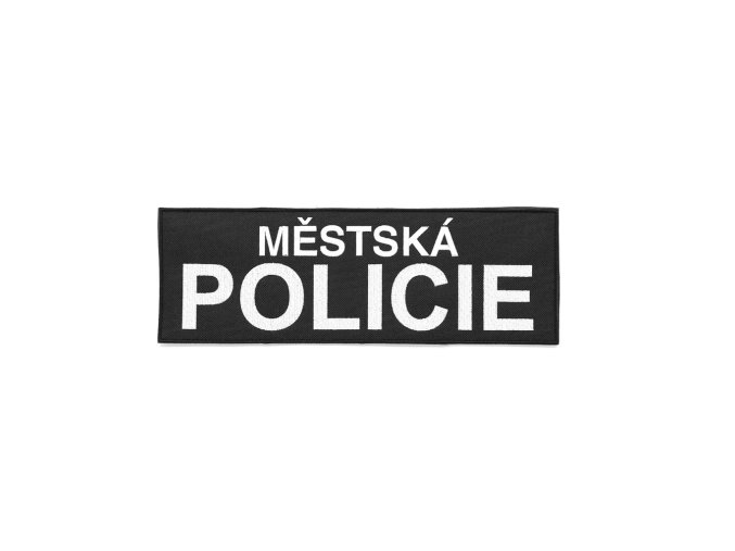 Nášivka MĚSTSKÁ POLICIE velká velcro ČERNÁ