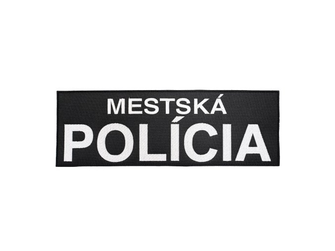 Nášivka MESTSKÁ POLÍCIA velká velcro ČERNÁ