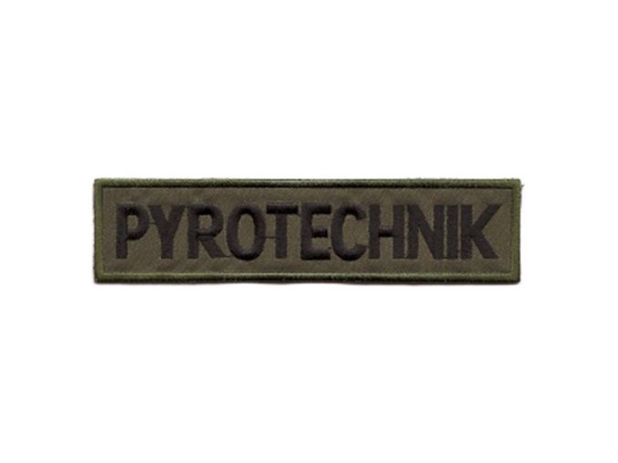 Nášivka PYROTECHNIK velká OLIV