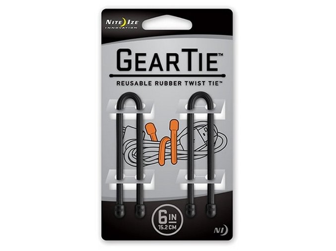 Flexidrát GEAR TIE 15cm ČERNÝ 2 ks