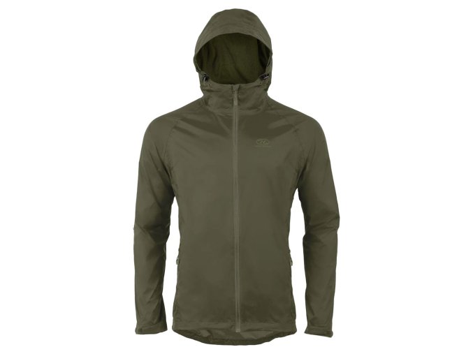 Bunda STOW & GO voděodolná s kapucí skladná ZELENÁ