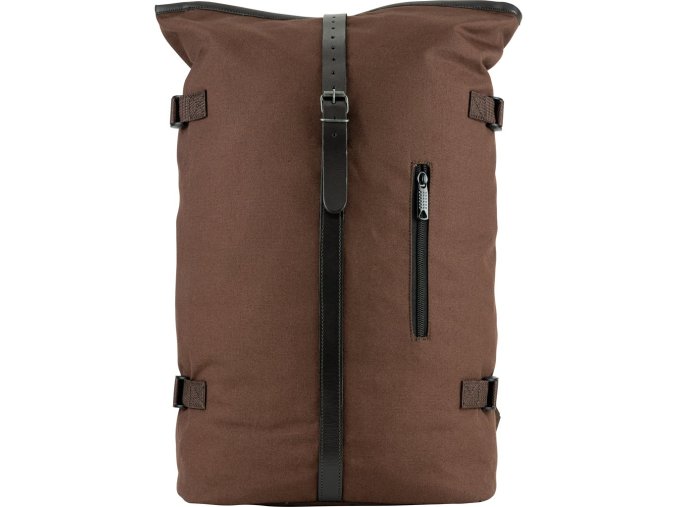 Batoh FOLD TOP plátěný HNĚDÝ