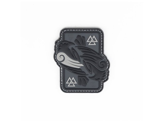 Nášivka ODINS RAVEN plast velcro ŠEDÁ