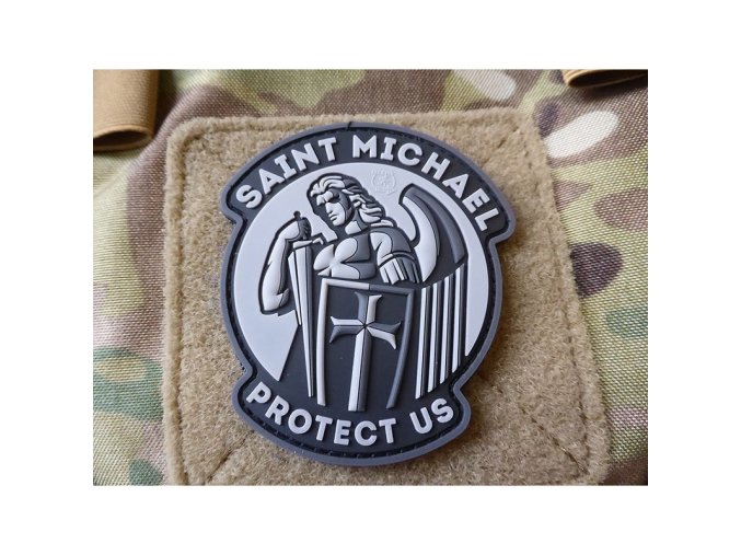 Nášivka SANKT MICHAEL plast velcro ČERNÁ