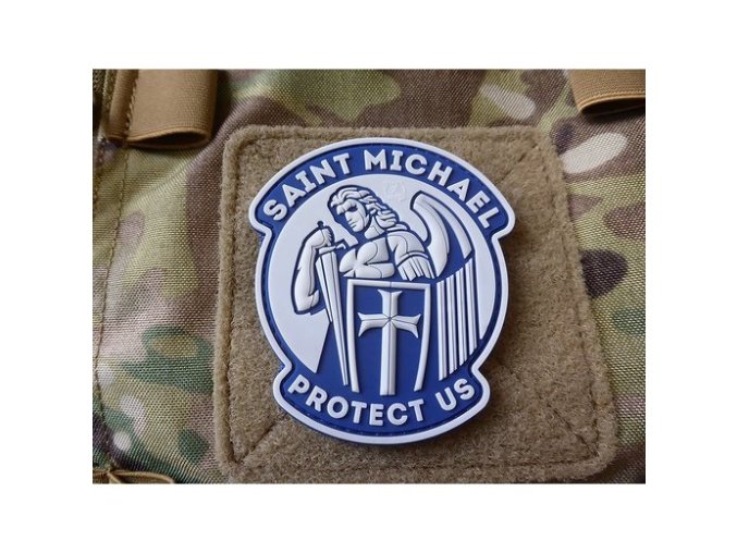 Nášivka SANKT MICHAEL plast velcro MODRÁ
