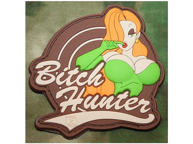 Nášivka BITCH HUNTER plast VELCRO MULTICAM