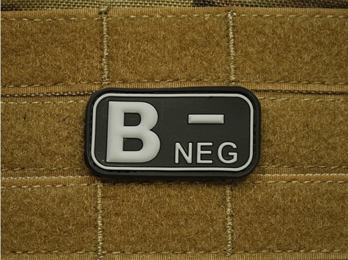 Nášivka KREV B NEG plast ČERNÁ SWAT